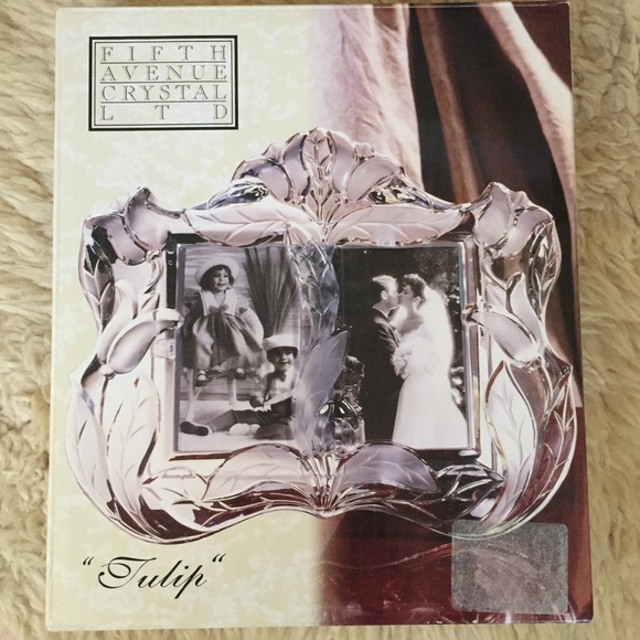 NWT Fifth Avenue Crystal 2 Picture Frame 3x5 photo - Picture 2 of 5